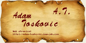 Adam Tošković vizit kartica